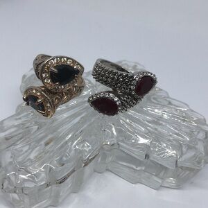 BUNDLE lot two statement wrap look ring costume trendy